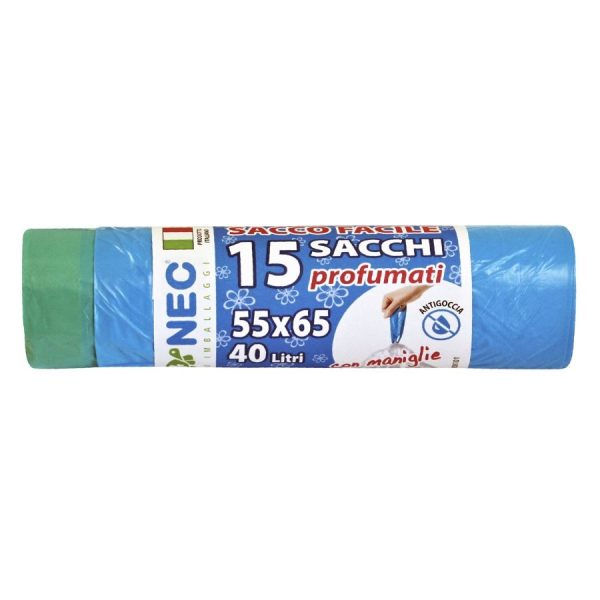 sacco facile hd raccolta differenziata 55x65 azzurro